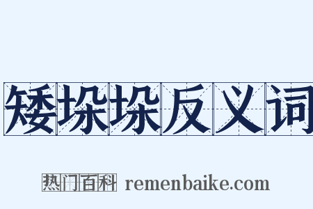矮垛垛反义词是什么意思的图片